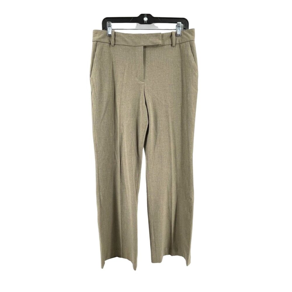 Talbots Heritage Women's Brown Mid Rise Flat Front Wide Leg Career Pants Size 10